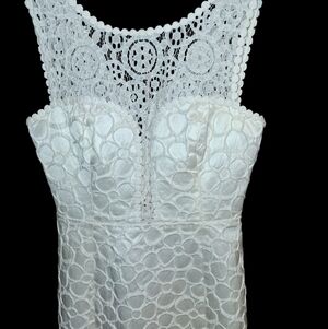 Lilly Pulitzer White Lace Sweetheart Short Dress Sz 6